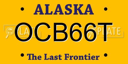 OCB66T Alaska License Plate