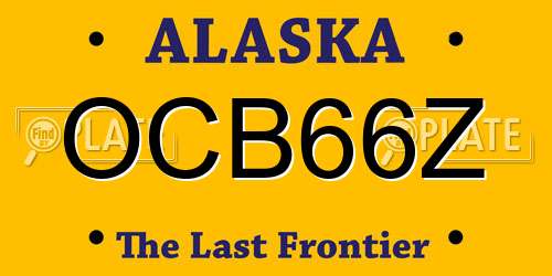 OCB66Z Alaska License Plate