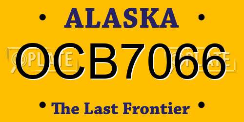 OCB7066 Alaska License Plate