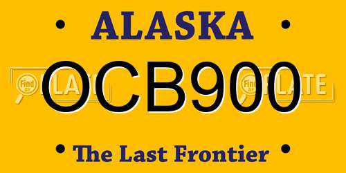 OCB900 Alaska License Plate