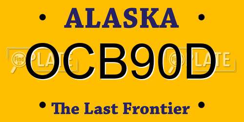 OCB90D Alaska License Plate