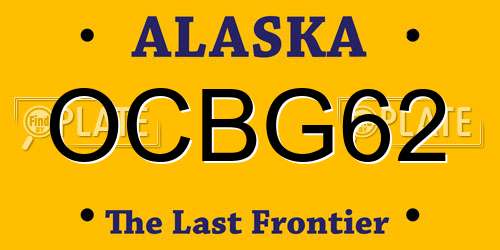 OCBG62 Alaska License Plate