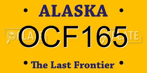 OCF165 Alaska License Plate