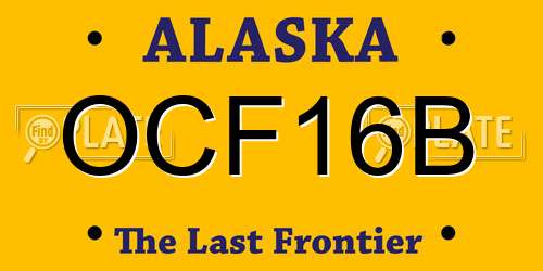 OCF16B Alaska License Plate
