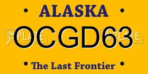 OCGD63 Alaska License Plate
