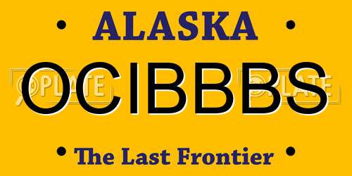 OCIBBBS Alaska License Plate