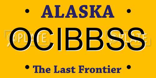 OCIBBSS Alaska License Plate