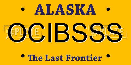 OCIBSSS Alaska License Plate