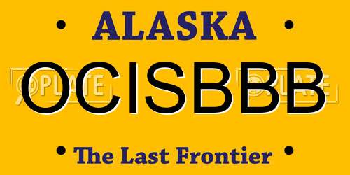 OCISBBB Alaska License Plate