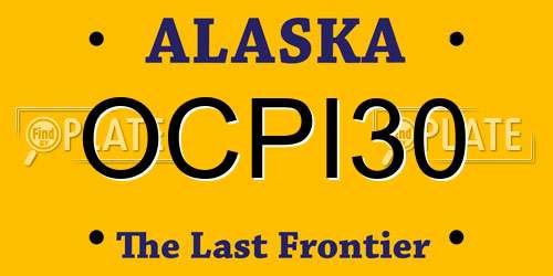 OCPI30 Alaska License Plate