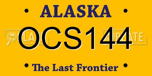 OCS144 Alaska License Plate