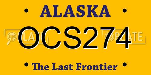 OCS274 Alaska License Plate