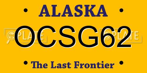 OCSG62 Alaska License Plate