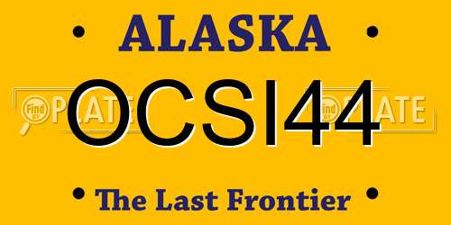 OCSI44 Alaska License Plate