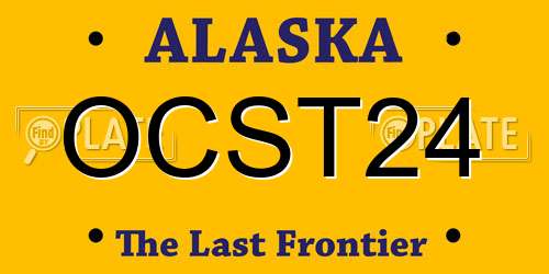 OCST24 Alaska License Plate