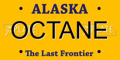 OCTANE Alaska License Plate