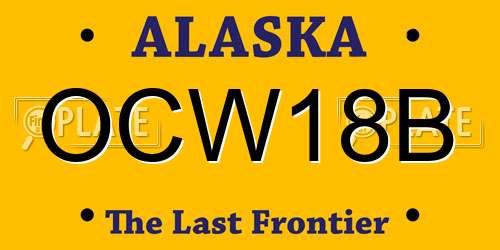OCW18B Alaska License Plate