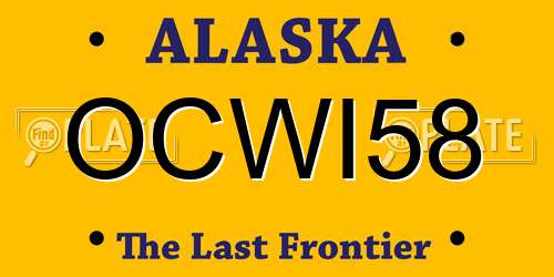 OCWI58 Alaska License Plate