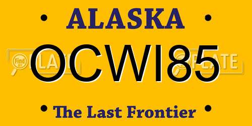 OCWI85 Alaska License Plate
