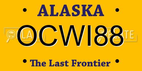 OCWI88 Alaska License Plate