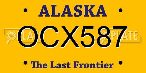 OCX587 Alaska License Plate