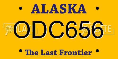 ODC656 Alaska License Plate