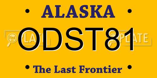 ODST81 Alaska License Plate