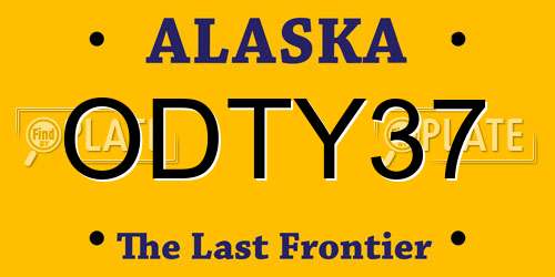 ODTY37 Alaska License Plate
