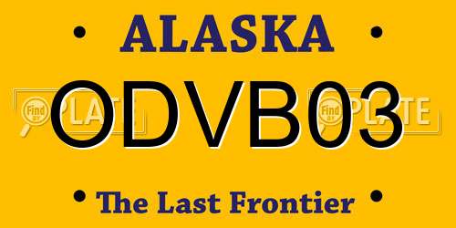 ODVB03 Alaska License Plate