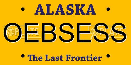 OEBSESS Alaska License Plate