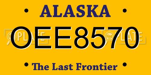 OEE8570 Alaska License Plate