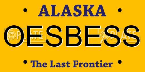 OESBESS Alaska License Plate