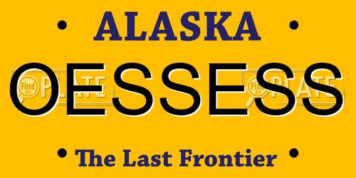 OESSESS Alaska License Plate