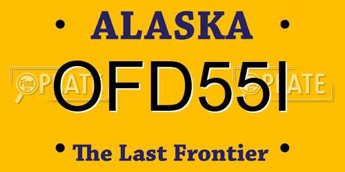 OFD55I Alaska License Plate