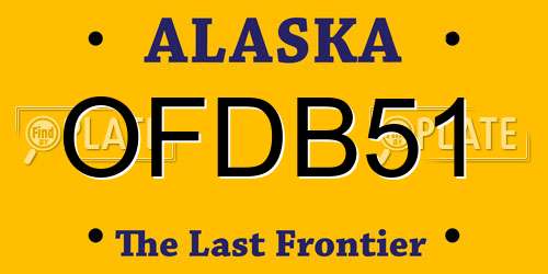 OFDB51 Alaska License Plate