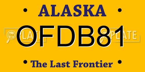 OFDB81 Alaska License Plate