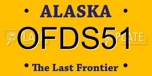 OFDS51 Alaska License Plate