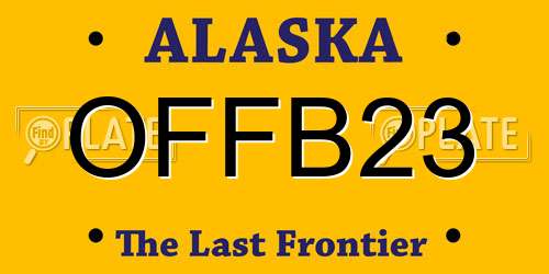 OFFB23 Alaska License Plate