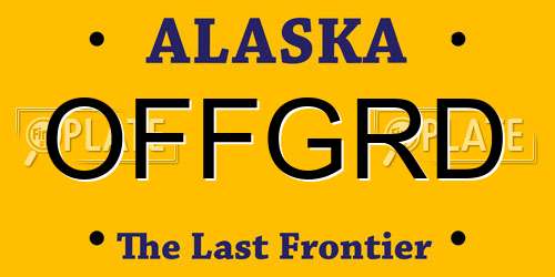 OFFGRD Alaska License Plate