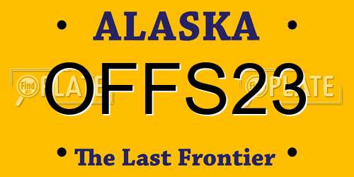 OFFS23 Alaska License Plate