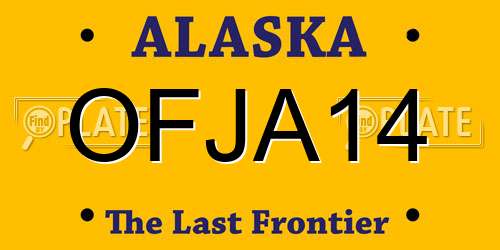 OFJA14 Alaska License Plate