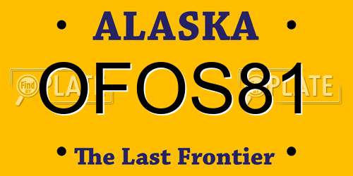 OFOS81 Alaska License Plate