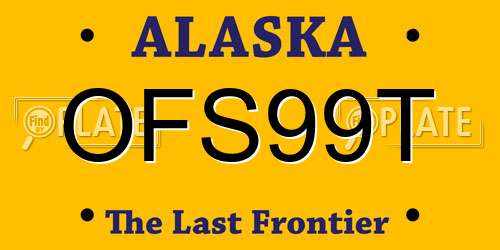 OFS99T Alaska License Plate