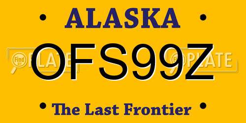 OFS99Z Alaska License Plate