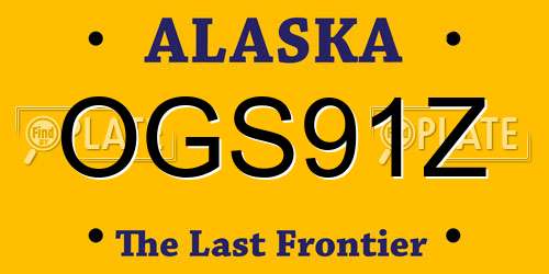 OGS91Z Alaska License Plate