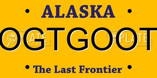 OGTGOOT Alaska License Plate