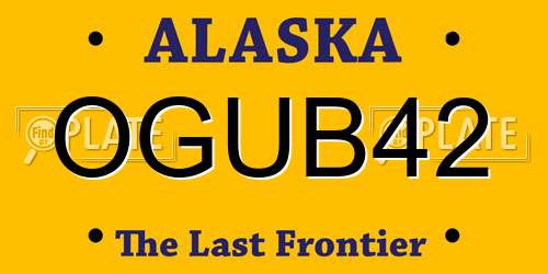 OGUB42 Alaska License Plate