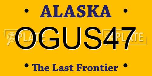 OGUS47 Alaska License Plate