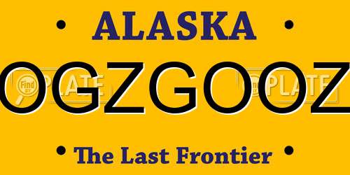 OGZGOOZ Alaska License Plate