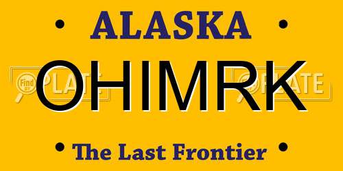 OHIMRK Alaska License Plate